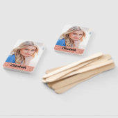 Ihr eigenes Foto Pink Girl Monogram Abschluss Fächer (Non-assembled)