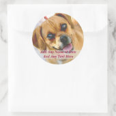 Ihr eigenes Foto und benutzerdefinierte Textkleber Runder Aufkleber (Tasche)