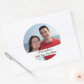 Ihr eigenes Foto und benutzerdefinierte Textkleber Runder Aufkleber (Umschlag)