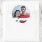 Ihr eigenes Foto und benutzerdefinierte Textkleber Runder Aufkleber (Tasche)