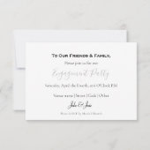 Ihr eigenes Foto, verlobte Party-Karte Dankeskarte (Rückseite)