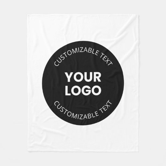 Ihr eigenes hochgeladenes Firmenlogo mit/bearbeite Fleecedecke (Vorderseite)