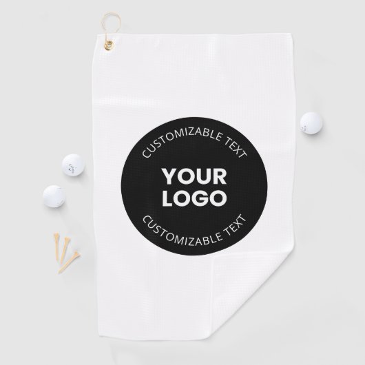 Ihr eigenes hochgeladenes Firmenlogo mit/bearbeite Golfhandtuch (Insitu)