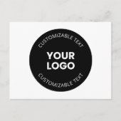 Ihr eigenes hochgeladenes Firmenlogo mit/bearbeite Postkarte (Vorderseite)