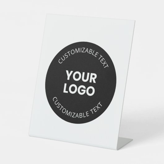 Ihr eigenes hochgeladenes Firmenlogo mit/bearbeite Sockelschild (Vorderseite)