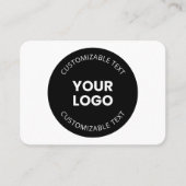 Ihr eigenes hochgeladenes Firmenlogo mit/bearbeite Visitenkarte (Vorderseite)