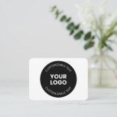 Ihr eigenes hochgeladenes Firmenlogo mit/bearbeite Visitenkarte (Stehend Vorderseite)