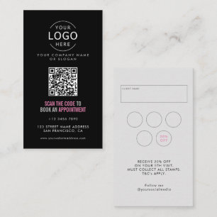Ihr eigenes Logo Beauty Salon QR Code Loyalty & Visitenkarte