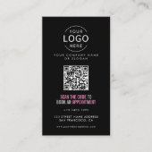 Ihr eigenes Logo Beauty Salon QR Code Loyalty & Visitenkarte (Vorderseite)