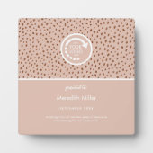 IHR EIGENES LOGO Beige & Boho Brown Fotoplatte (Vorderseite)