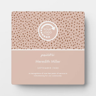 IHR EIGENES LOGO Beige & Boho Brown Fotoplatte