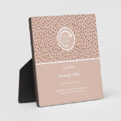 IHR EIGENES LOGO Beige & Boho Brown Fotoplatte (Vorderseite)