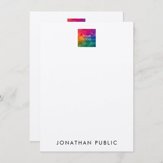 Ihr eigenes Logo Elegant Template fühlt sich verti Mitteilungskarte (Vorne/Hinten)