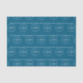 Ihr eigenes Logo hier aquamarines blaues Tissue Pa Seidenpapier (Vorderseite)