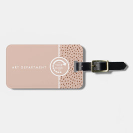 Ihr eigenes LOGO Trendy Beige & Terracotta Dots Gepäckanhänger
