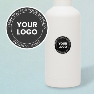 Ihr eigenes Logo und Dankeschön-Nachricht transpar Aufkleber