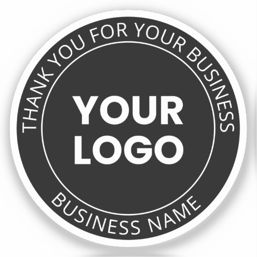 Ihr eigenes Logo und Dankeschön-Nachricht transpar Aufkleber (Vorderseite)