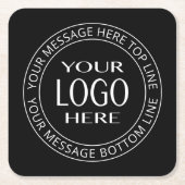 Ihr eigenes Logo und Ihr benutzerdefinierbarer Cir Rechteckiger Pappuntersetzer (Vorderseite)