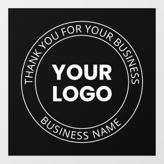Ihr eigenes Logo und Vielen Dank, dass Sie eine Na Fensteraufkleber (Blatt)