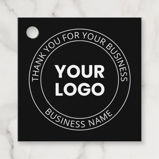 Ihr eigenes Logo und Vielen Dank, dass Sie eine Na Geschenkanhänger (Vorderseite)