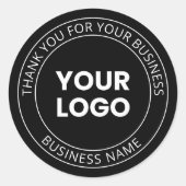 Ihr eigenes Logo und Vielen Dank, dass Sie eine Na Runder Aufkleber (Vorderseite)
