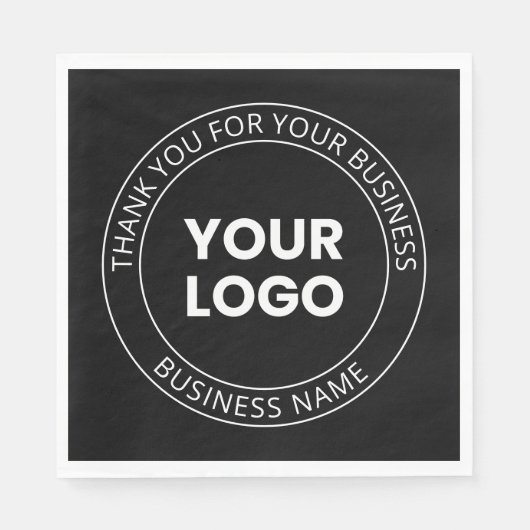 Ihr eigenes Logo und Vielen Dank, dass Sie eine Na Serviette (Vorderseite)