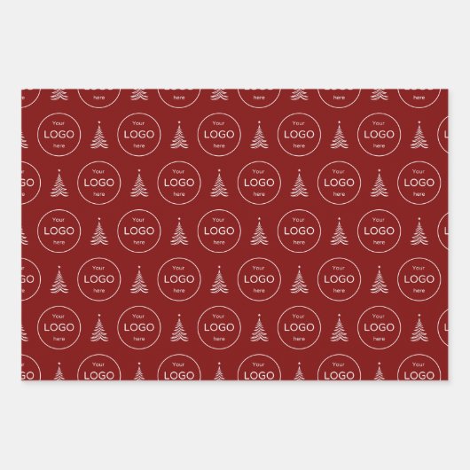 Ihr eigenes Logo Unternehmen Weihnachtsbaum Tissue Geschenkpapier Set (Vorderseite 3)