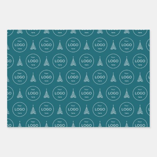 Ihr eigenes Logo Unternehmen Weihnachtsbaum Tissue Geschenkpapier Set (Vorderseite)