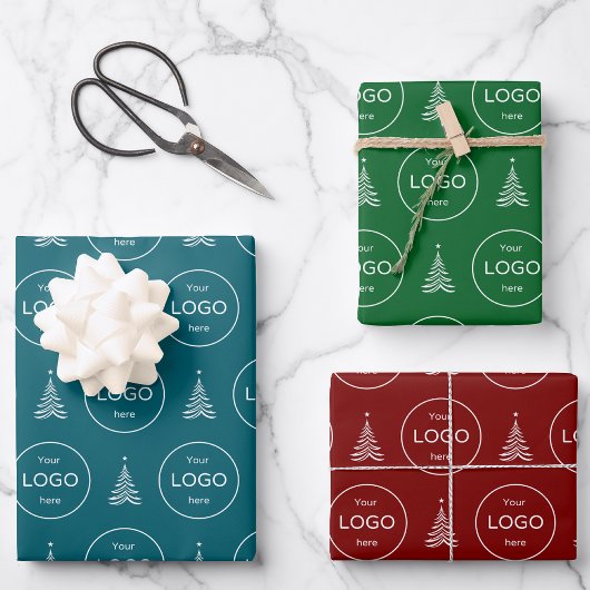 Ihr eigenes Logo Unternehmen Weihnachtsbaum Tissue Geschenkpapier Set