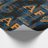 Ihr eigenes, modernes und personalisiertes Namensm Geschenkpapier (Ecke)