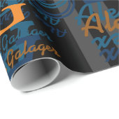 Ihr eigenes, modernes und personalisiertes Namensm Geschenkpapier (Rolleneckpunkt)