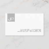Ihr eigenes Monogramm Elegant Moderner Beruflicher Visitenkarte (Rückseite)