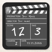 Ihr eigenes Personalisiertes individuelles Movie C Rechteckiger Pappuntersetzer (Vorderseite)