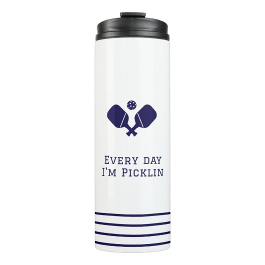 Ihr eigenes Pickleball-Angebot oder Sprichwort Thermosbecher (Vorderseite)