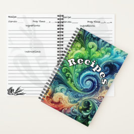 Ihr eigenes Rezept-Buch Notizblock