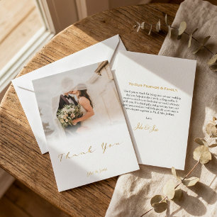 Ihr eigenes romantisches Foto, Gefälle, Hochzeit Dankeskarte