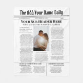 Ihr eigenes Titelblatt News Story Foto Personalisi Fleecedecke (Vorderseite)