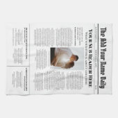 Ihr eigenes Titelblatt News Story Foto Personalisi Geschirrtuch (Horizontal)