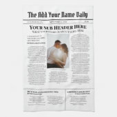 Ihr eigenes Titelblatt News Story Foto Personalisi Geschirrtuch (Vertikal)