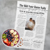 Ihr eigenes Titelblatt News Story Foto Personalisi Geschirrtuch