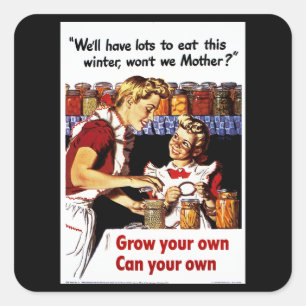 Ihr eigenes wachsen, kann Ihr eigenes Quadratischer Aufkleber