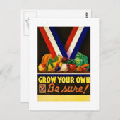 Ihr eigenes wachsen - sicher! Vintager Weltkrieg I Postkarte (Vorne/Hinten)