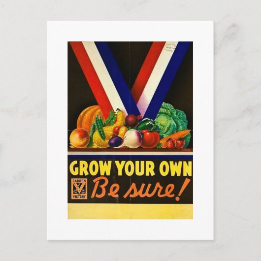 Ihr eigenes wachsen - sicher! Vintager Weltkrieg I Postkarte (Vorderseite)