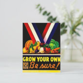 Ihr eigenes wachsen - sicher! Vintager Weltkrieg I Postkarte (Stehend Vorderseite)