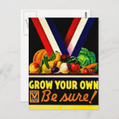 Ihr eigenes wachsen - sicher! Vintager Weltkrieg I Postkarte (Vorne/Hinten)