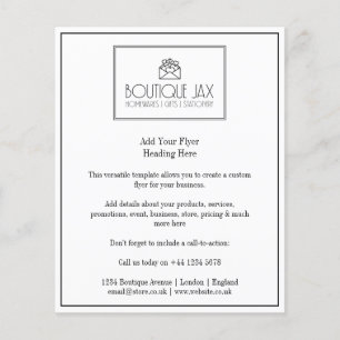 Ihr einfaches Branding und Logo in Weiß Flyer