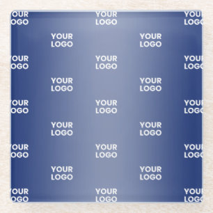 Ihr einfaches mehrfarbiges Logo   Blaue Strahlung Glasuntersetzer