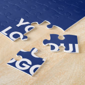 Ihr einfaches mehrfarbiges Logo | Blaue Strahlung Puzzle (Seite)