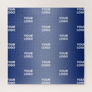 Ihr einfaches mehrfarbiges Logo   Blaue Strahlung Puzzle