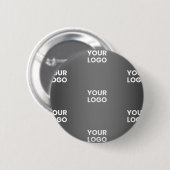 Ihr einfaches mehrfarbiges Logo | Schwarz & Grau G Button (Vorne & Hinten)